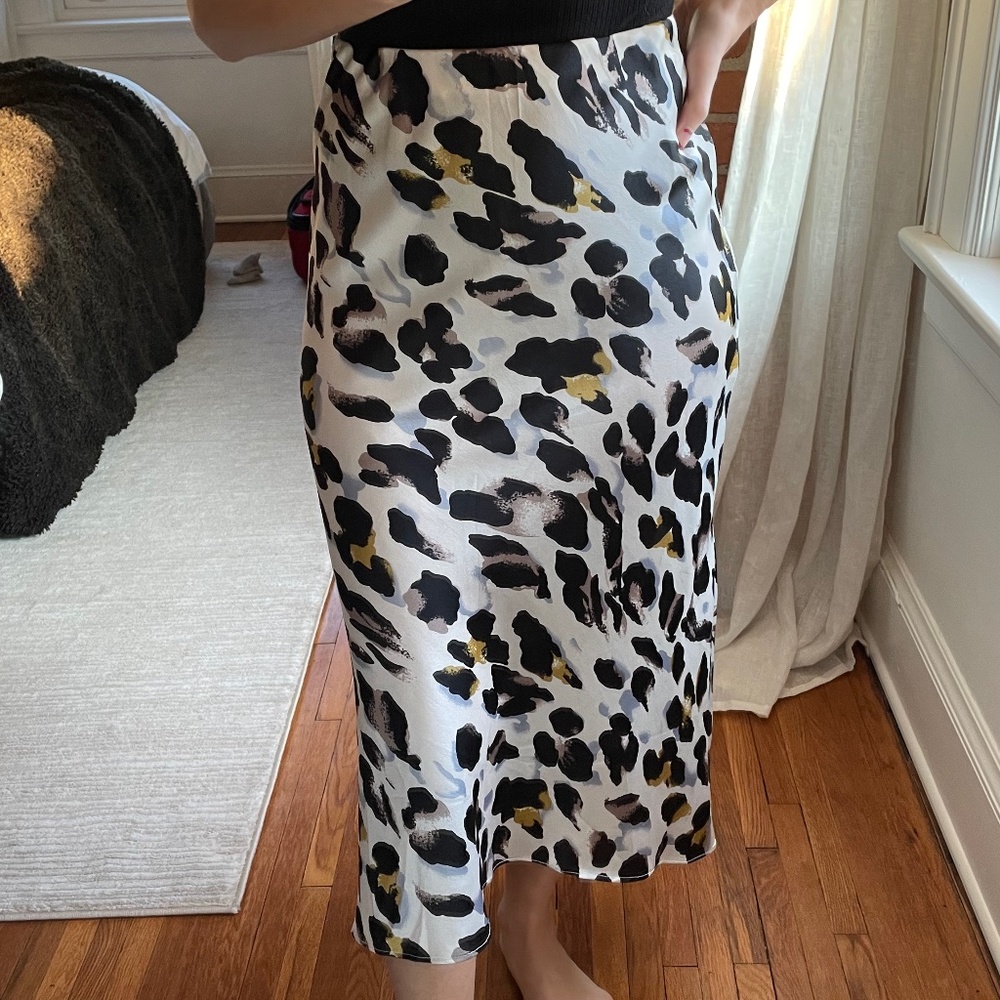 Leopard Print Midi Skirt
